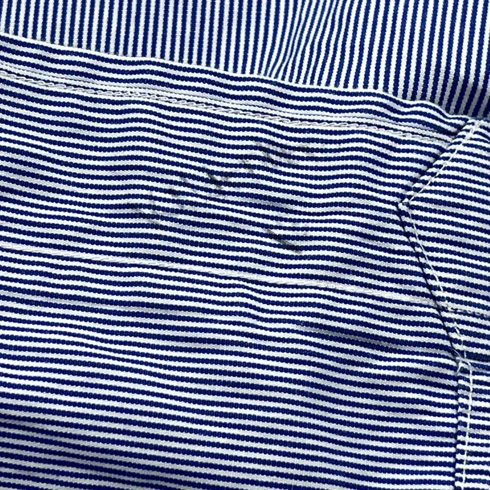 Ralph Lauren Dress Shirt‎ Men's 17.5 Blue Stripe Long Sleeve Pony Logo Button Up